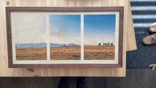 Lone Oak Triptych - Wood Print